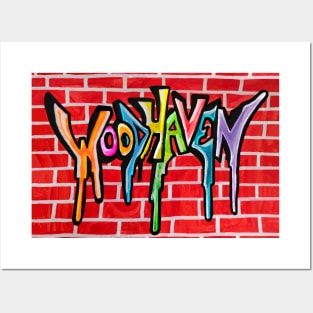 Woodhaven Queens Graffiti Tag on Brick Wall Posters and Art